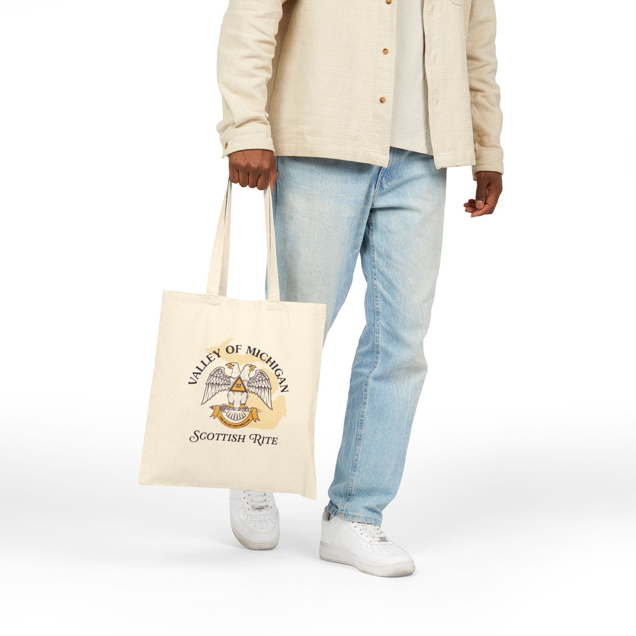 Scottish Rite Cotton Canvas Tote Bag, Eco-friendly Shopper, Gift for Alumni, Weekend Outing, Sustainable Accessory SCOTTISH RITE