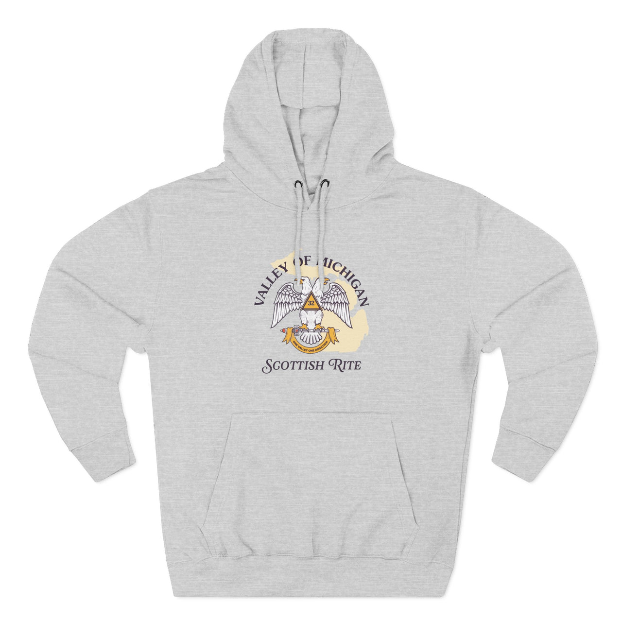 Three-Panel Fleece Hoodie with Scottish Rite Design, Cozy Sweatshirt for Winter, Gift for Freemasons and Celebrations SCOTTISH RITE