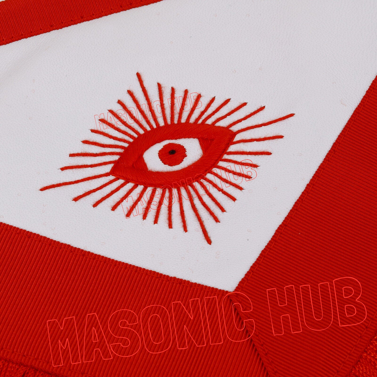 MASONIC AASR SCOTTISH RITE MASTER MASON APRON 100% LAMBSKIN HAND EMBROIDERED