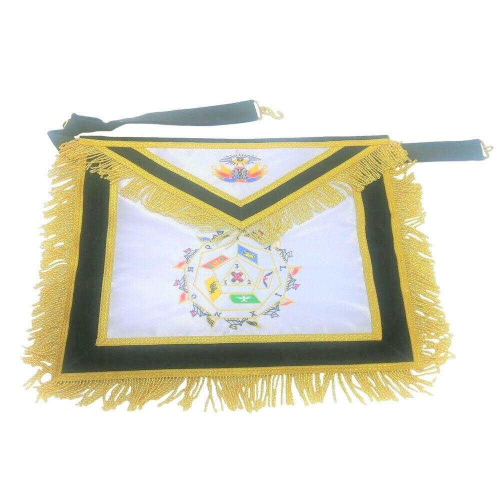 Masonic Regalia 32 Degree Scottish Rite Apron Dressed Black Lining Fabric