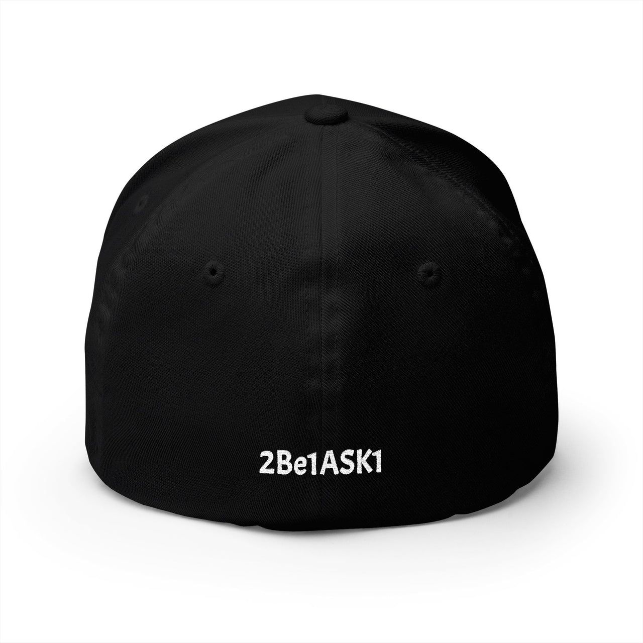 Embroidered Minimalist Logo Cap — White Structured Closed-Back Hat