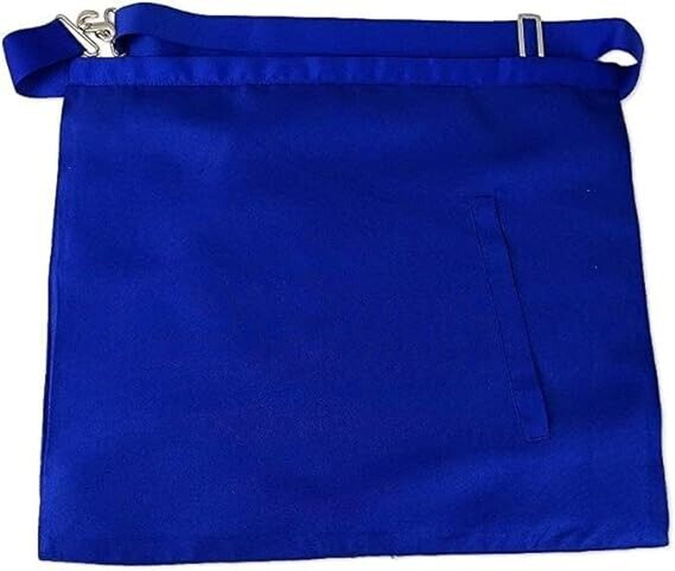 Masonic Blue Lodge Master Mason Apron with Embroidery, 14X16 Inch