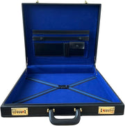 Masonic Regalia Apron Hard Case Briefcase Size MM or WM Mason Faux Leather Case, Black