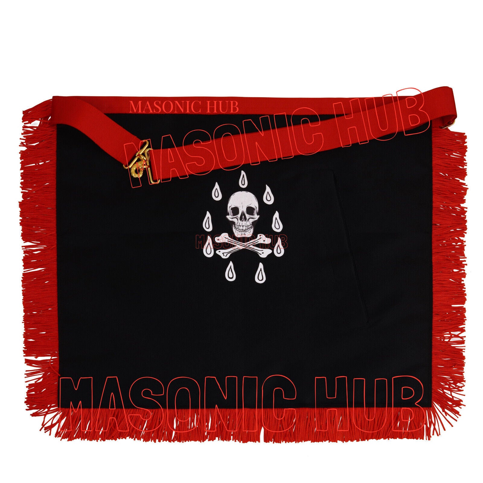 MASONIC AASR SCOTTISH RITE MASTER MASON APRON 100% LAMBSKIN HAND EMBROIDERED