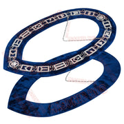 Blue Lodge Masonic Working Tools + Chain Collars with Blue Velvet Backing