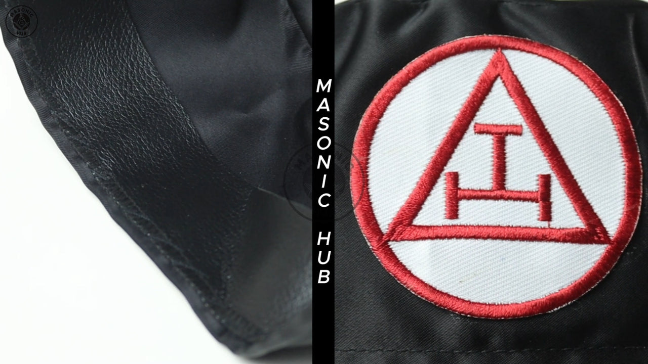 Royal Arch Masons Black Soft Cap with Royal Arch Emblem - Freemason Regalia Hat