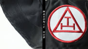 Royal Arch Masons Black Soft Cap with Royal Arch Emblem - Freemason Regalia Hat