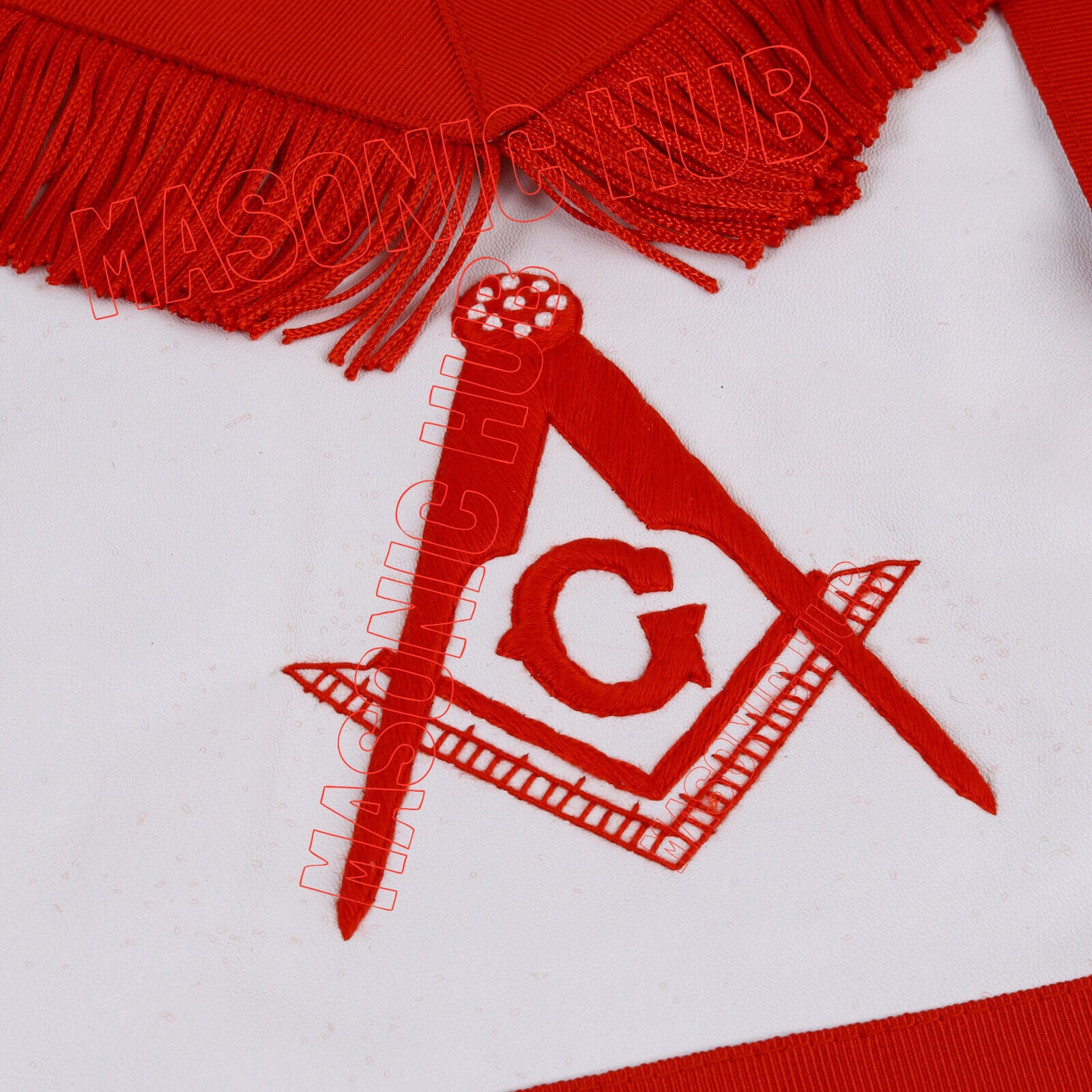 MASONIC AASR SCOTTISH RITE MASTER MASON APRON 100% LAMBSKIN HAND EMBROIDERED