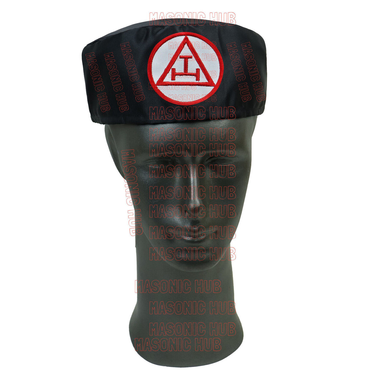 Royal Arch Masons Black Soft Cap with Royal Arch Emblem - Freemason Regalia Hat