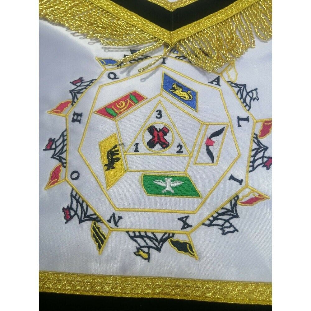 Masonic Regalia 32 Degree Scottish Rite Apron Dressed Black Lining Fabric