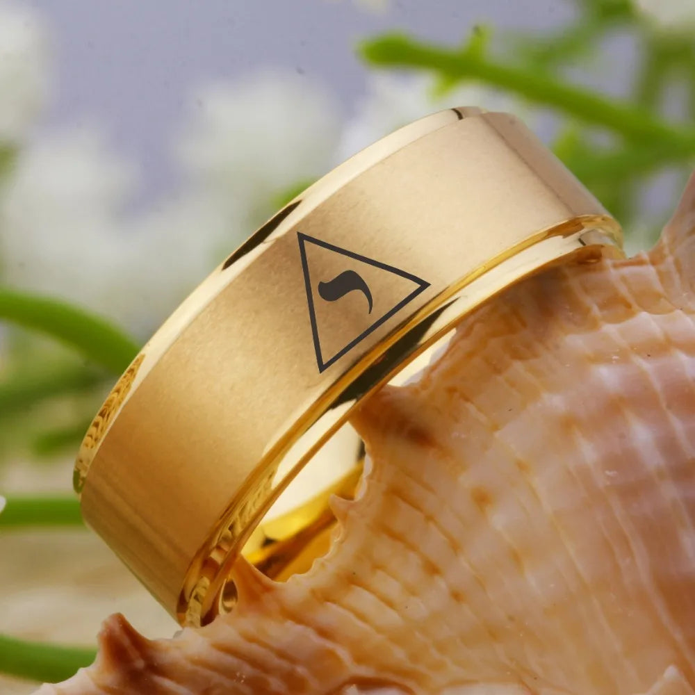 YGK Jewelry Scotish 14th Degree MASONIC Freemason Mason Tungsten Rings for Men's Bridegroom Wedding Engagement Anniversary Ring