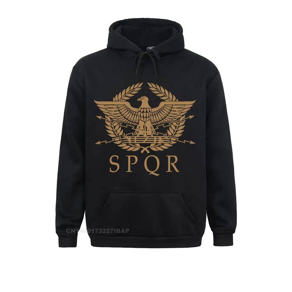 SPQR RoMan Empire Standard Shield Crewneck Picture Custom Man's Retro Free Shipping US Size Big Size Sweatshirt