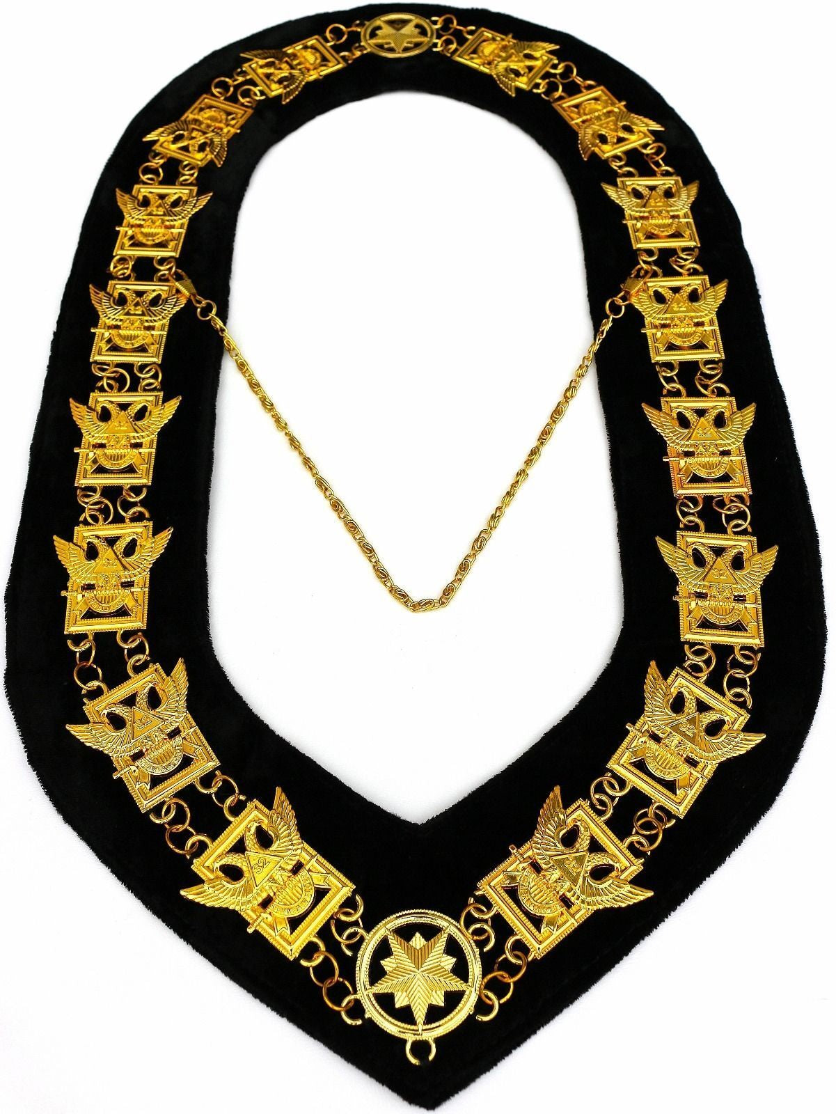 32Nd Degree Wings up Masonic Chain Collar Scottish Rite Consistory Jewel Regalia