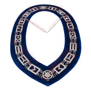 Blue Lodge Masonic Working Tools + Chain Collars with Blue Velvet Backing