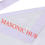 MASONIC ALL WHITE HAND EMBROIDERED MASTER MASON 100% LAMBSKIN APRON
