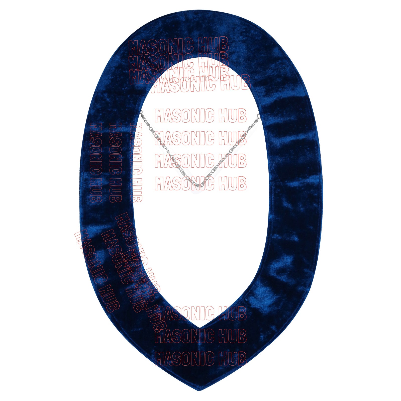 Blue Lodge Masonic Working Tools + Chain Collars with Blue Velvet Backing