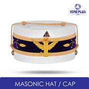 33Rd Degree Scottish Rite Crown Cap-Wings down Hand Embroidery with Gold Bullion