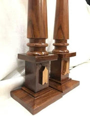 Masonic Regalia Blue Lodge Grand Lodge Hand Made Wooden Super Deluxe Pillars Set