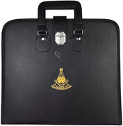 PAST MASTER BLUE LODGE APRON CASE - BLACK IMITATION LEATHER MM, WM, PROVINCIAL